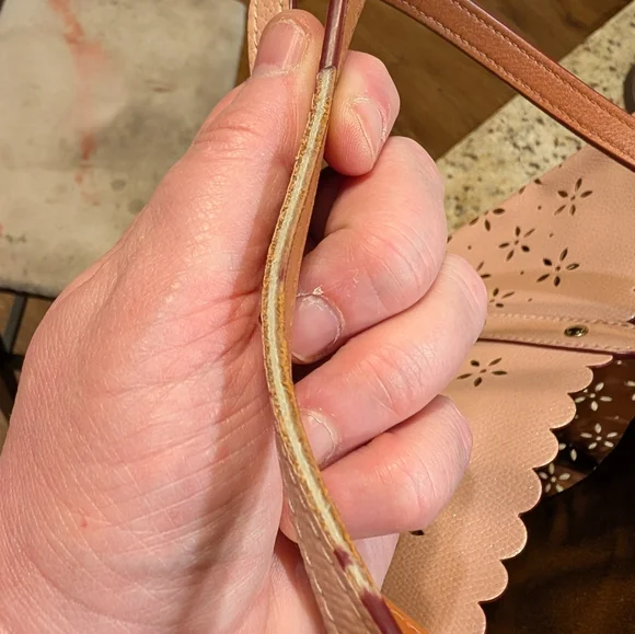 Coach sparkly Light Pink Laser Cut Floral Cutout City Tote and Wallet - Picture 14 of 14